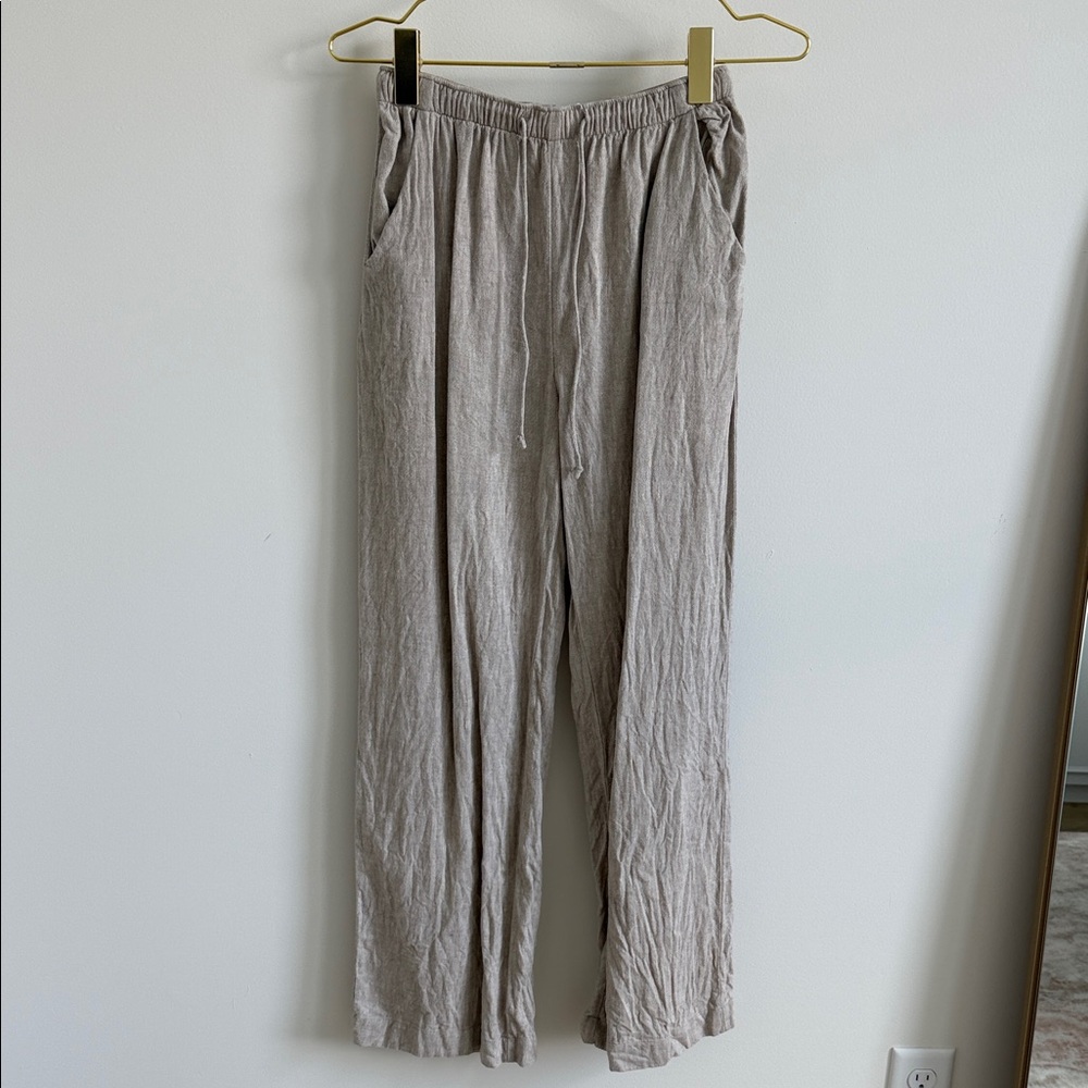 Abercrombie Taupe Linen Pants